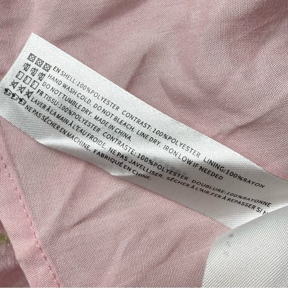 En Saison Sedna Pink Floral Satin Midi Dress Small Cottagecore Romantic - Picture 9 of 9